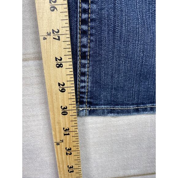 Silver Jeans Womens 30 Aiko Distressed Stretch Denim Medium Wash Boot Cut - Picture 10 of 11